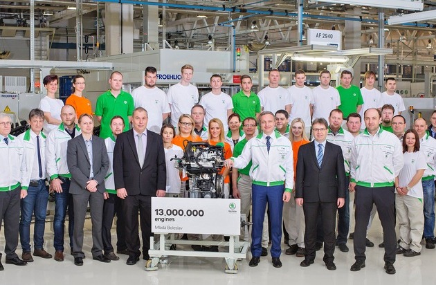 SKODA feiert 13-millionsten Motor aus Mladá Boleslav und beginnt Bau des ... - Presseportal.de (Pressemitteilung)
