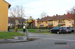 Feuerwehr Iserlohn: FW-MK: Rettungshubschraubereinsatz in Iserlohn-Letmathe