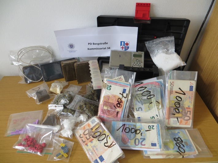 POL-DA: Heppenheim: Drogenermittler stellen Rauschgift und Geld sicher