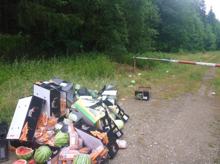 POL-FR: Hochschwarzwald, B 31, zwischen Friedenweiler und Rötenbach, schlecht gesicherte Ladung, illegale Abfallentsorgung