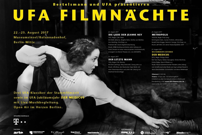 Bild zum Beitrag: Faszination Stummfilm: UFA Filmnächte 2017 in Berlin erweisen sich erneut als Publikumsmagnet 