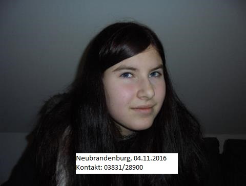 POL-NB: Öffentlichkeitsfahndung nach vermisster 15-Jährigen Marie-Sophie Koth (Landkreis Vorpommern-Rügen)