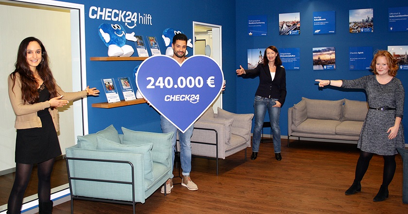 Check24 Spendet 240 000 Euro An Stiftung Rtl Wir Helfen Kindern E V Presseportal