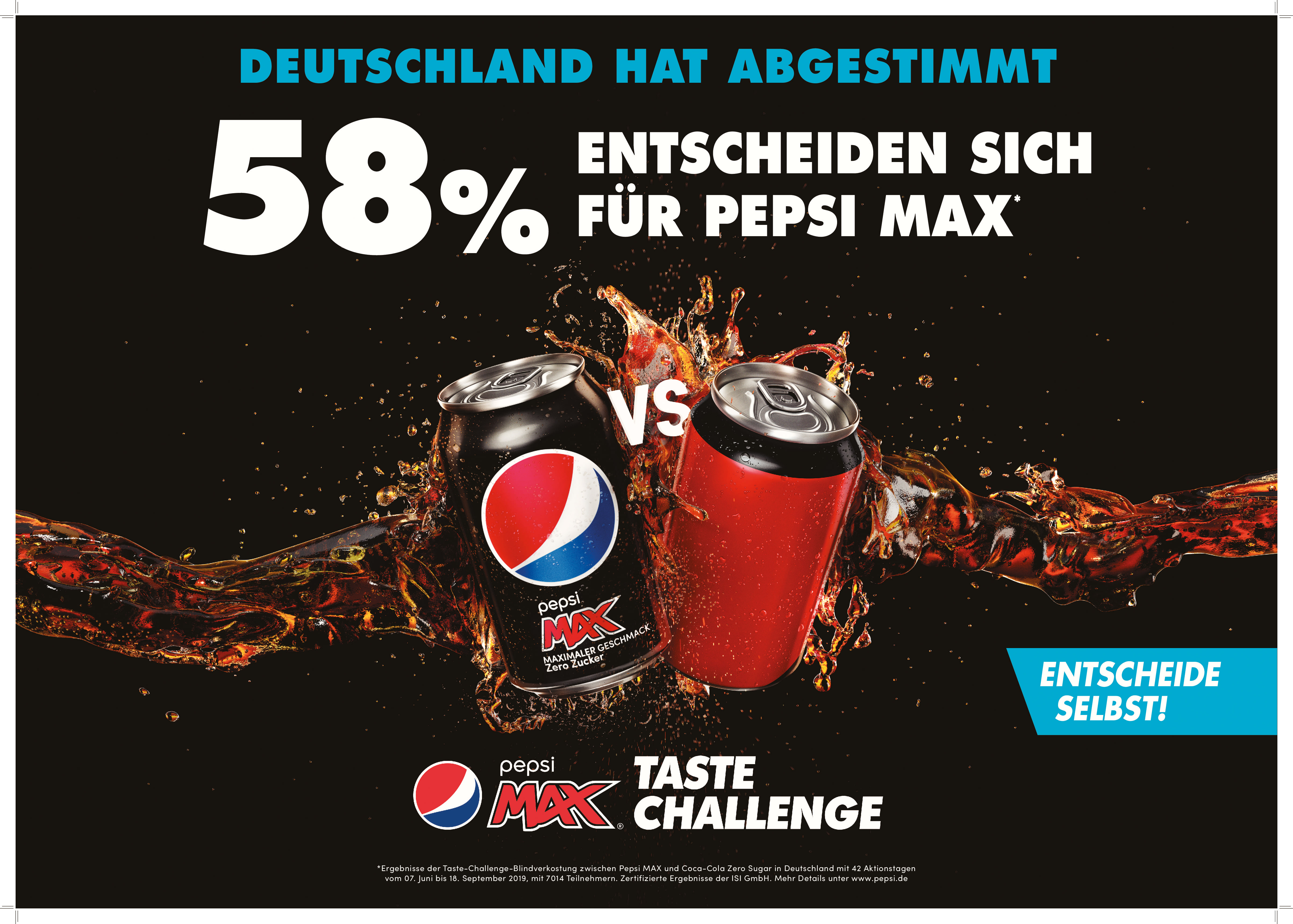 Deutschland Hat Sich Fur Pepsi Max Entschieden Pepsi Max Hat Coca Cola Zero Presseportal