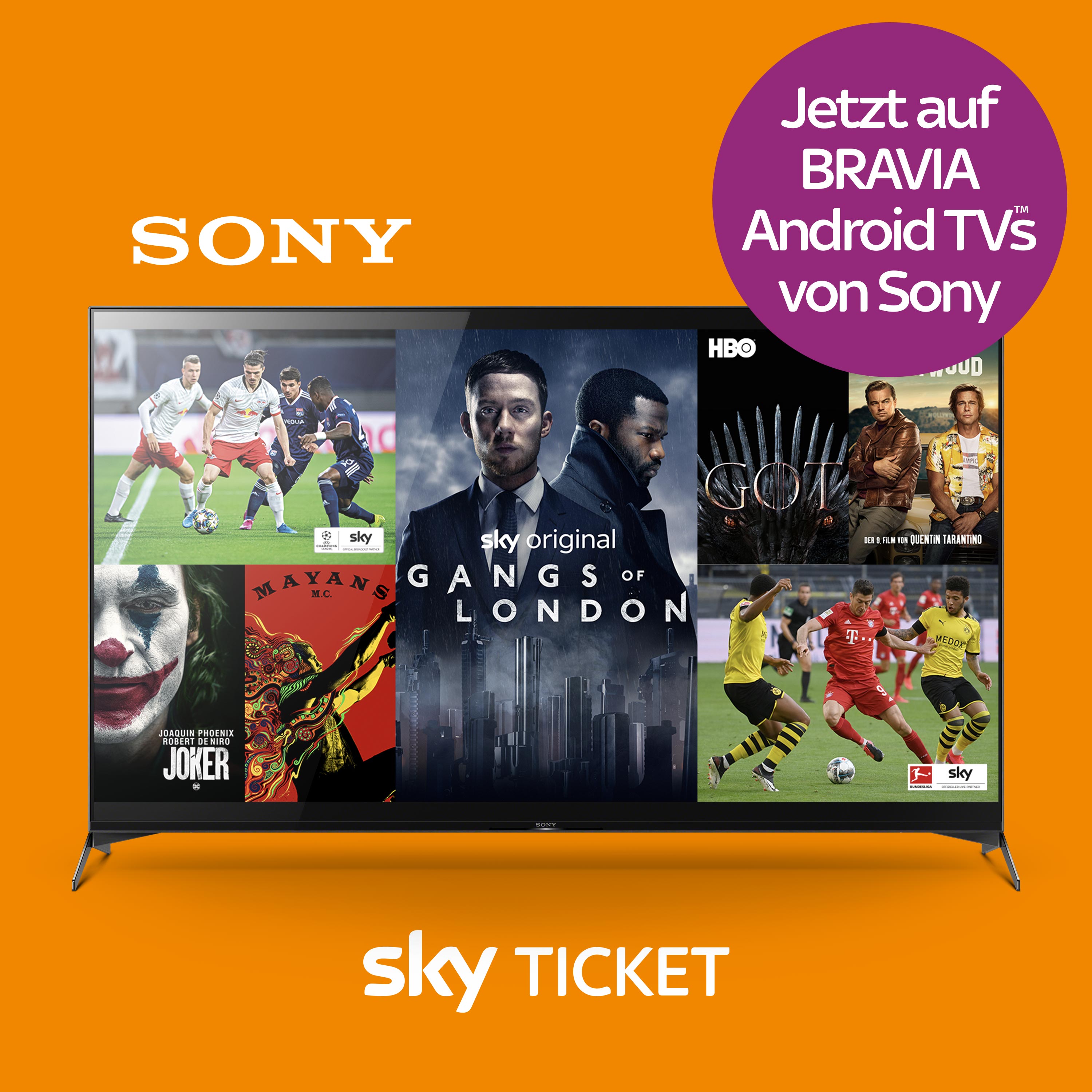Sky Ticket ab sofort auch auf Sony BRAVIA Android TVs verfügbar Presseportal