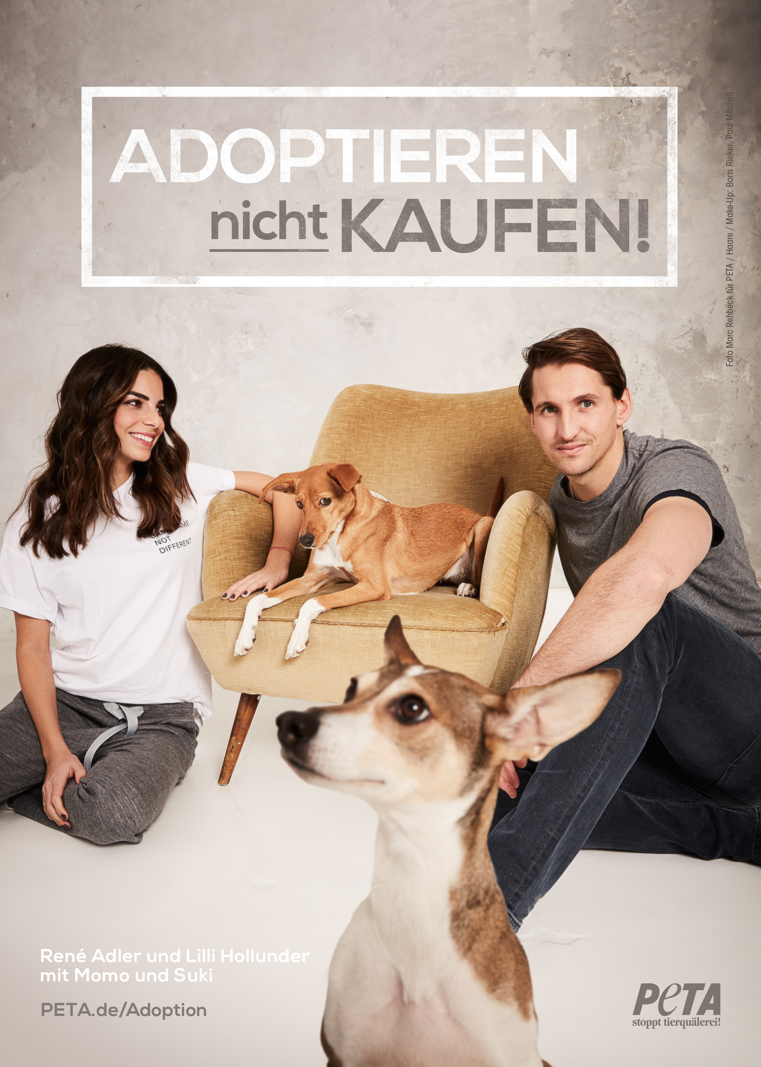Rene Adler Und Lilli Hollunder Appellieren In Neuer Peta Kampagne Tiere Adoptieren Presseportal