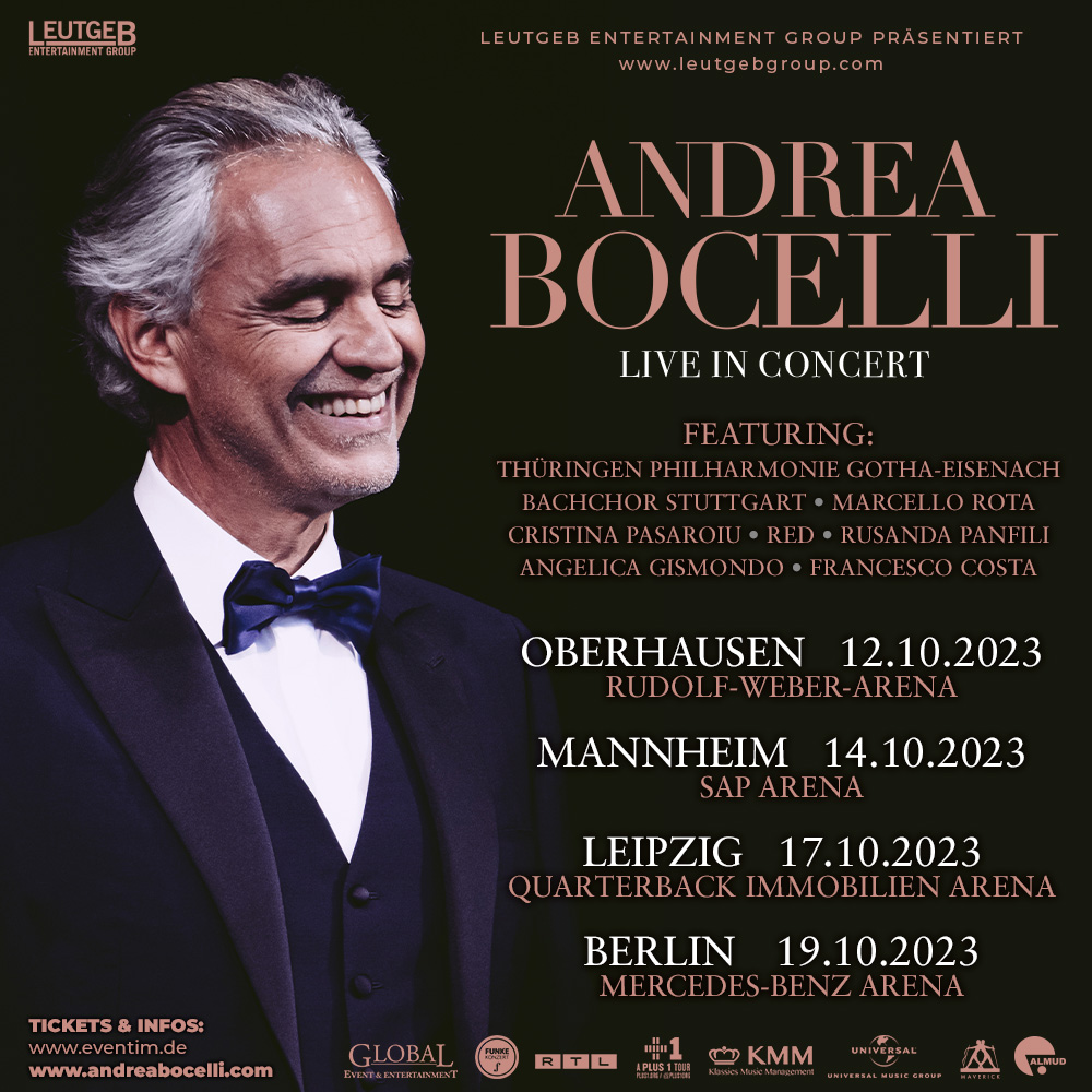 Andrea Bocelli Konzert am deals 19.10.2023 2x ticket Andrea Bocelli