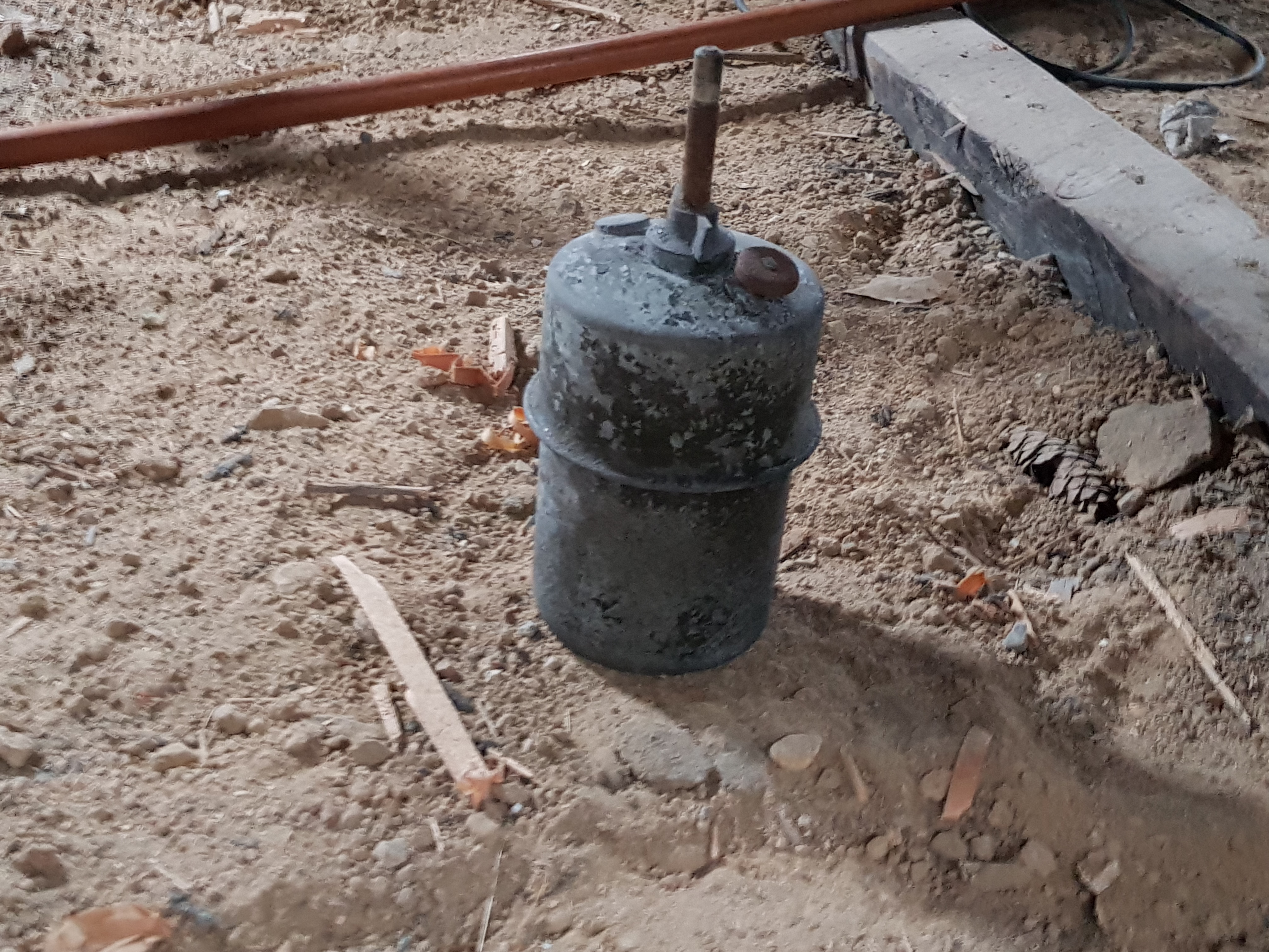 Mine entpuppte sich als Karbidlampe