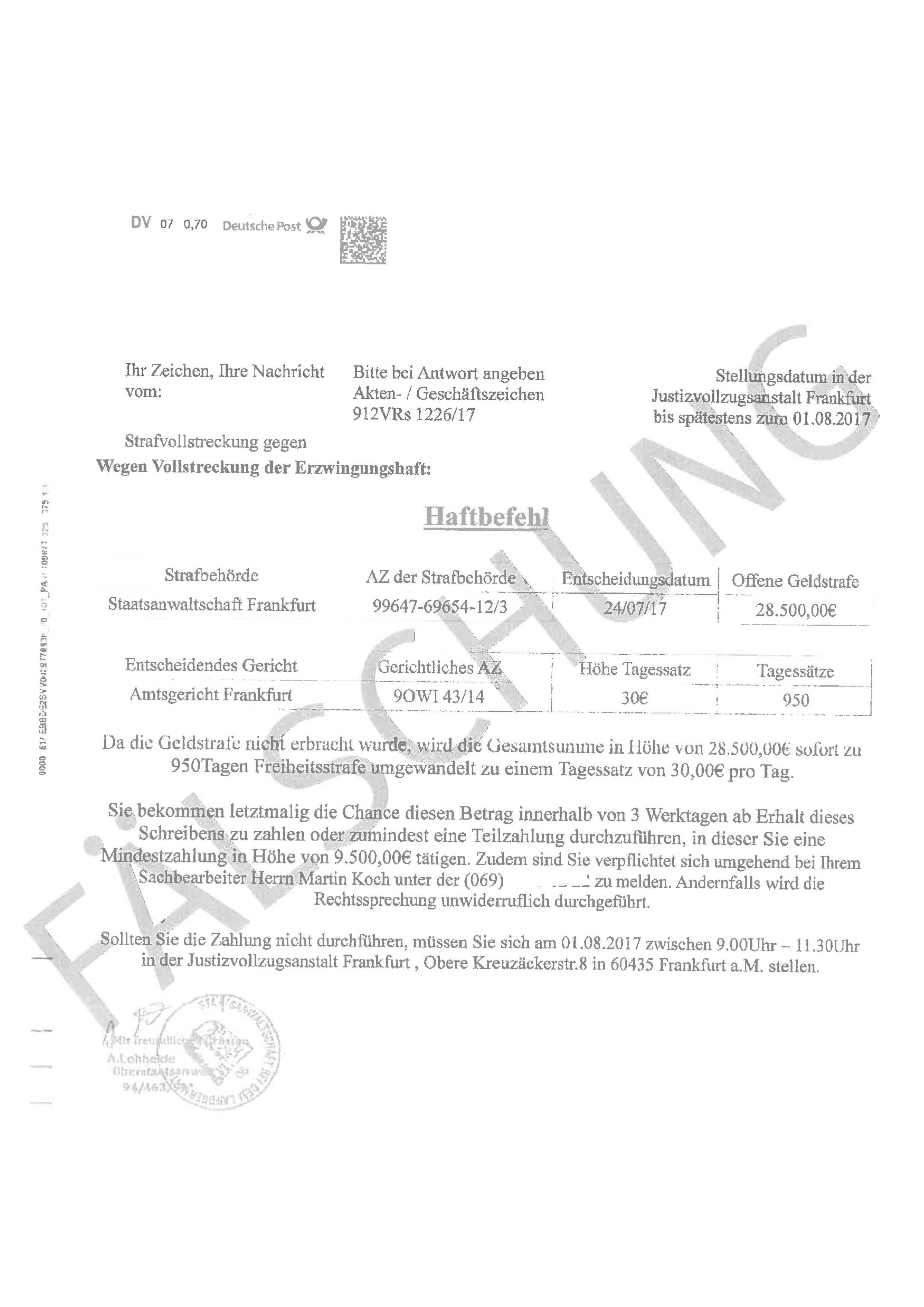 Achtung – neue Betrugsmasche!