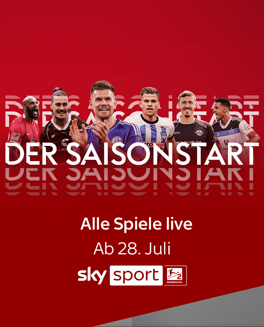 Der HSV gegen Schalke und Düsseldorf gegen Hertha BSC: Sky Sport  präsentiert die