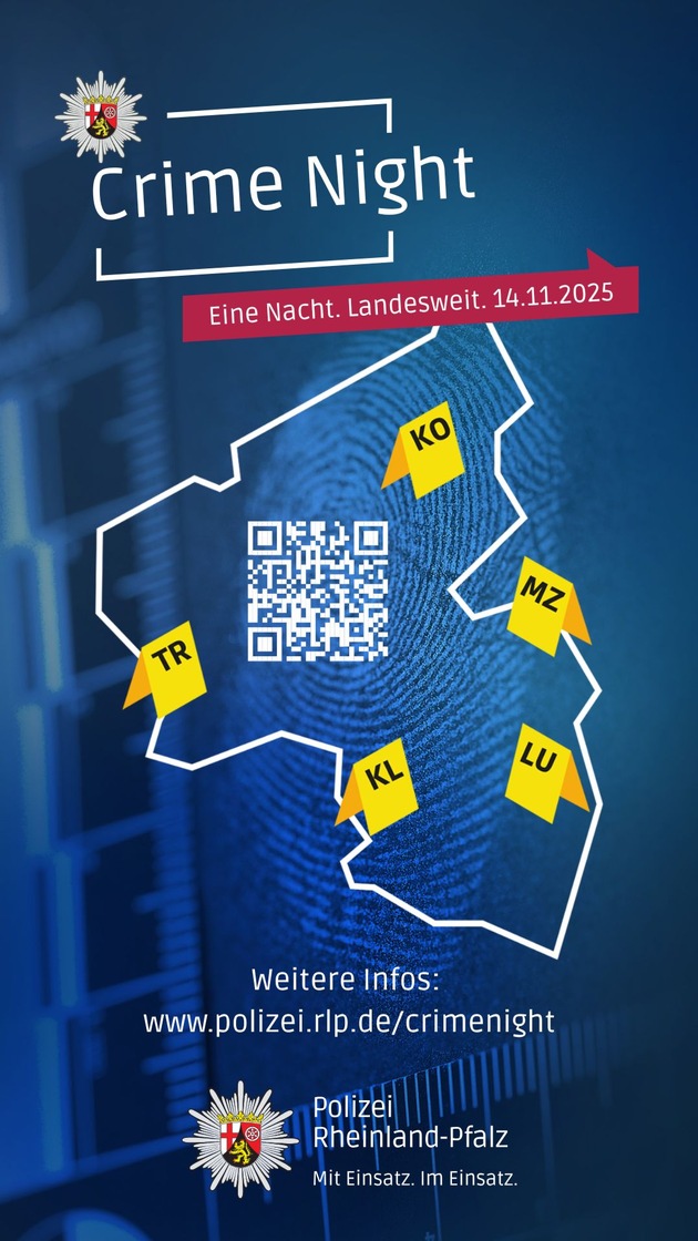 HDP-RP: Polizei Rheinland-Pfalz lädt zur 2. landesweiten &quot;Crime Night&quot; am 14. November 2025
