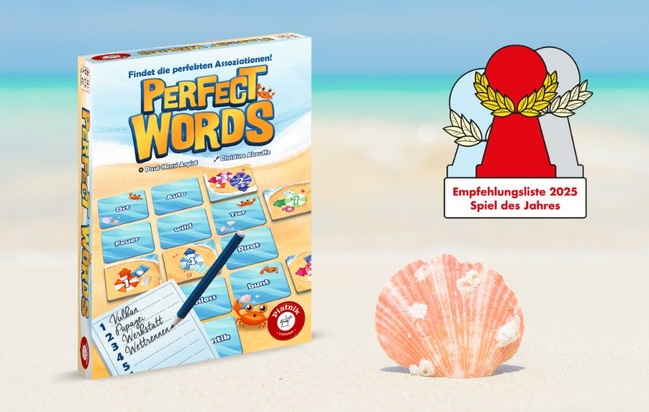 Jury „Spiel des Jahres“ empfiehlt &quot;Perfect Words&quot; - das Wort-Assoziationsspiel von Piatnik