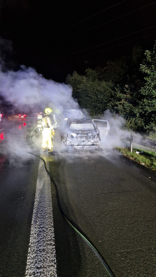 FW-BOT: PKW-Brand auf der A31
