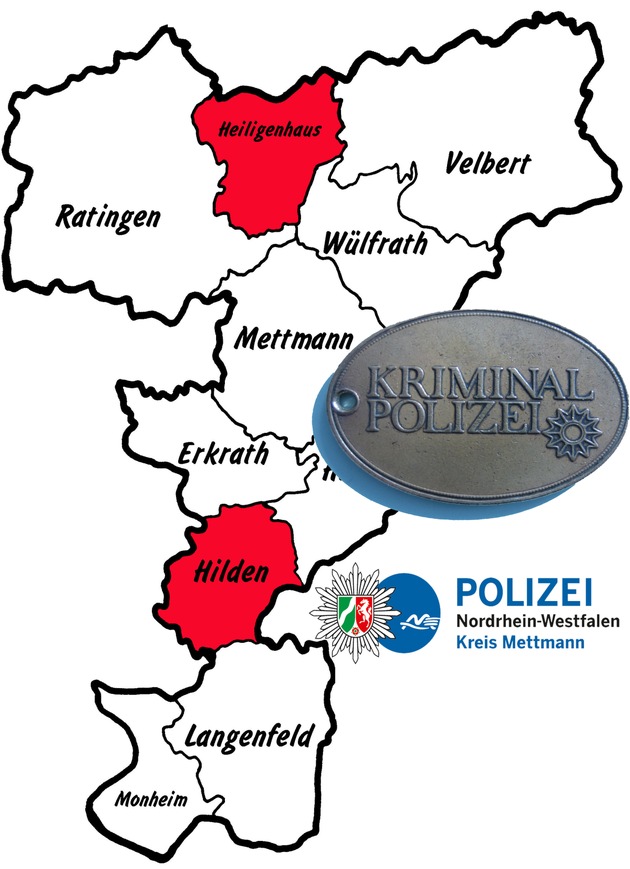 POL-ME: Einbrüche aus dem Kreisgebiet - Heiligenhaus / Hilden - 2101096