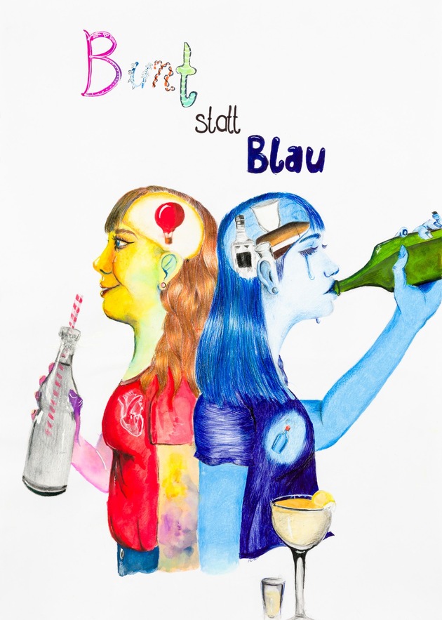 &quot;bunt statt blau&quot;: Schülerin aus Geithain gewinnt Plakatwettbewerb gegen Komasaufen in Sachsen