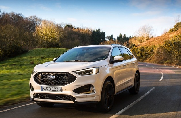 Ford-Werke GmbH: Der neue Ford Edge: Sportliches Design, kraftvoller Biturbomotor und hochmoderne Assistenzsysteme