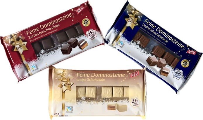NORMA: Weihnachtsschokolade dauerhaft im Preis gesenkt: Dominosteine der NORMA-Eigenmarke GOLDORA um bis zu 14 Prozent reduziert / Süße Vorweihnachtszeit beim Discounter aus Nürnberg