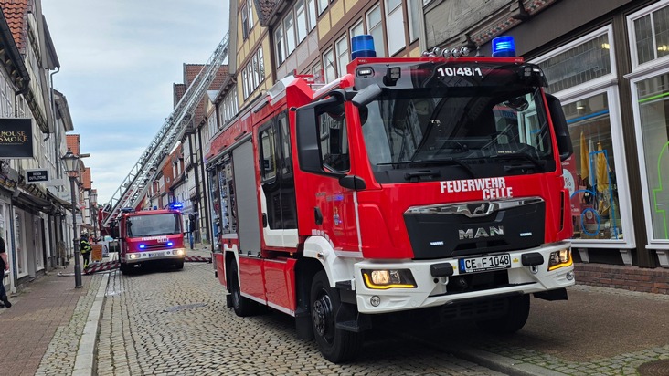 FW Celle: Rauchentwicklung in der Altstadt von Celle