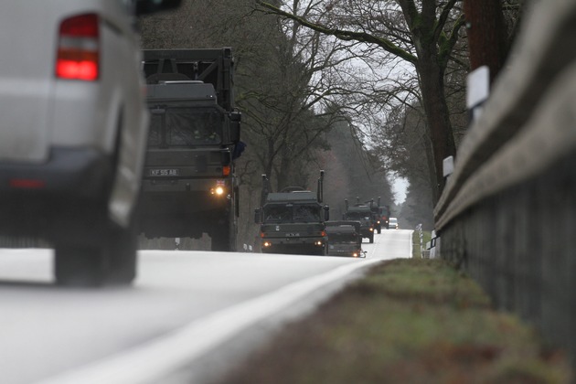 Konvois britischer Streitkräfte auf Straßen in Nordrhein-Westfalen und Niedersachsen erwartet