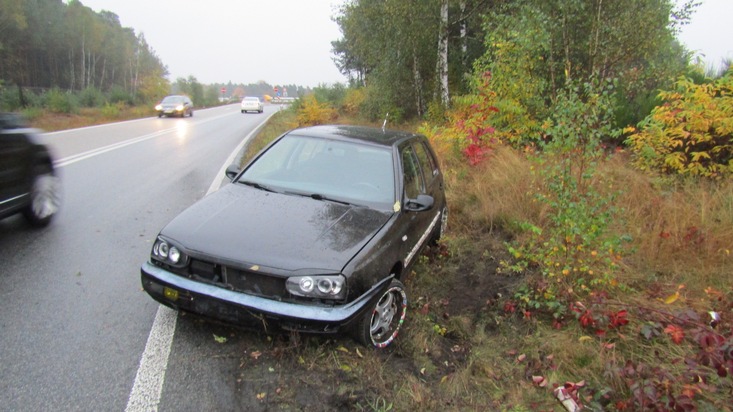 POL-PDKL: A6/Kaiserslautern, Unter Drogeneinfluss in die Böschung gefahren