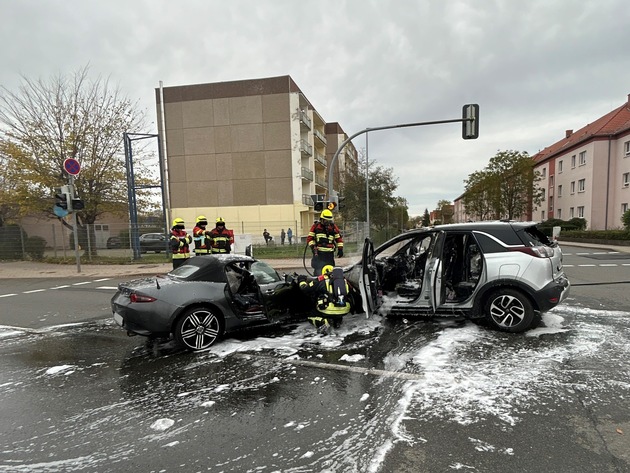 LPI-EF: Verkehrsunfall führt zu Brand