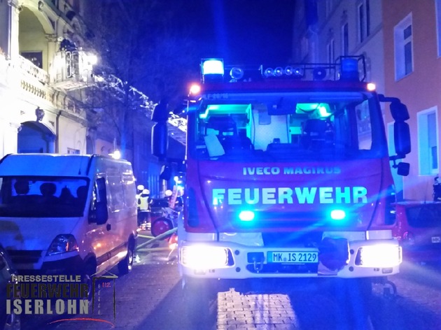 FW-MK: Kellerbrand in der Iserlohner Innenstadt