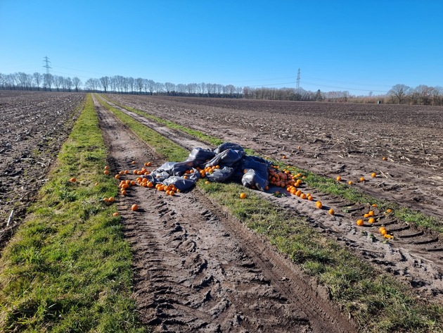 POL-STD: Unbekannte entsorgen große Mengen Orangen in der Dollerner Feldmark - Polizei sucht Verursacher und Zeugen
