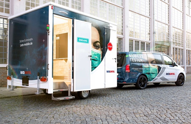 Neues Corona-Test-Fahrzeug im Einsatz: sicheres und angenehmes Arbeiten für medizinisches Personal / sicher testen - mobil im Einsatz