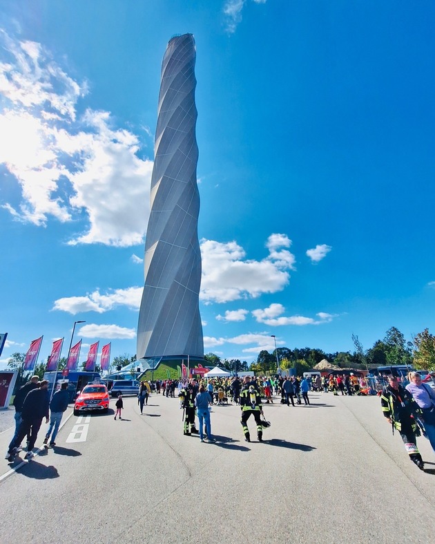 FW Böblingen: Die Feuerwehr Böblingen beim Towerrun in Rottweil