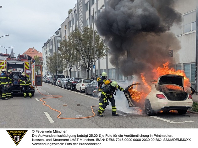 FW-M: Taxi raucht ab (Obergiesing)