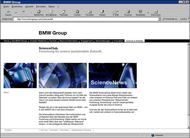 Freude am Surfen im ScienceClub der BMW Group