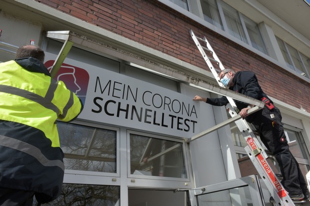 Neues Corona-Testzentrum bei den Ford-Werken