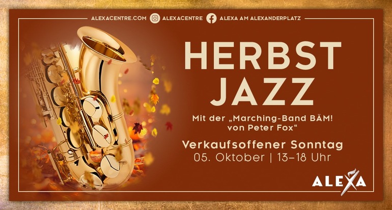 Pressemitteilung: ALEXA lädt zum exklusiven Sonntagsshopping mit Herbstjazz ein