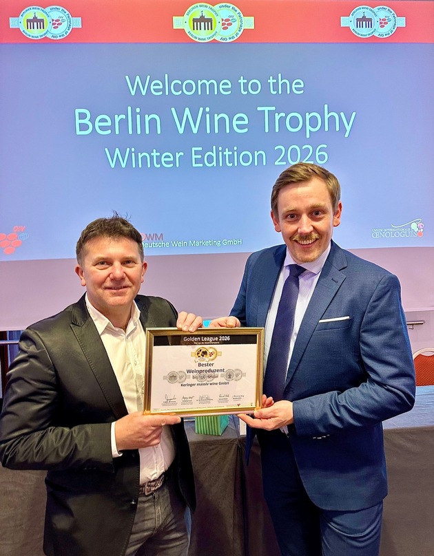 Weltrekord in Berlin: Weingut Keringer wird zum zehnten Mal "Bester Weinproduzent" im länderübergreifenden Wettbewerb