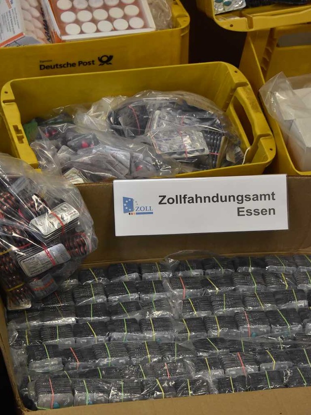 ZOLL-E: 77.600 Stück illegale Potenzmittel										         
- Essener Zollfahndung und Staatsanwaltschaft Darmstadt erfolgreich im Kampf gegen den Internethandel mit illegalen Medikamenten