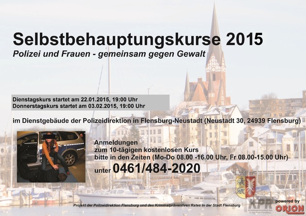 POL-FL: Flensburg - Termine: Selbstbehauptungskurse für Frauen im Frühjahr 2015