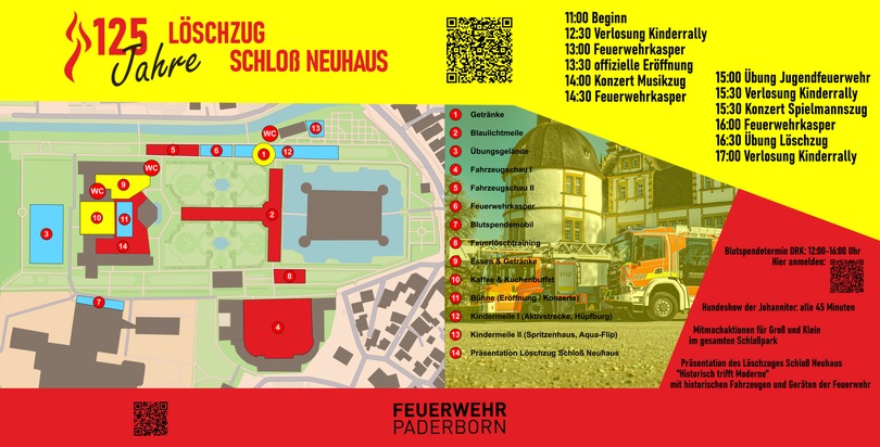 FW Paderborn: Familientag des Löschzuges Schloß Neuhaus am 11.05.2025