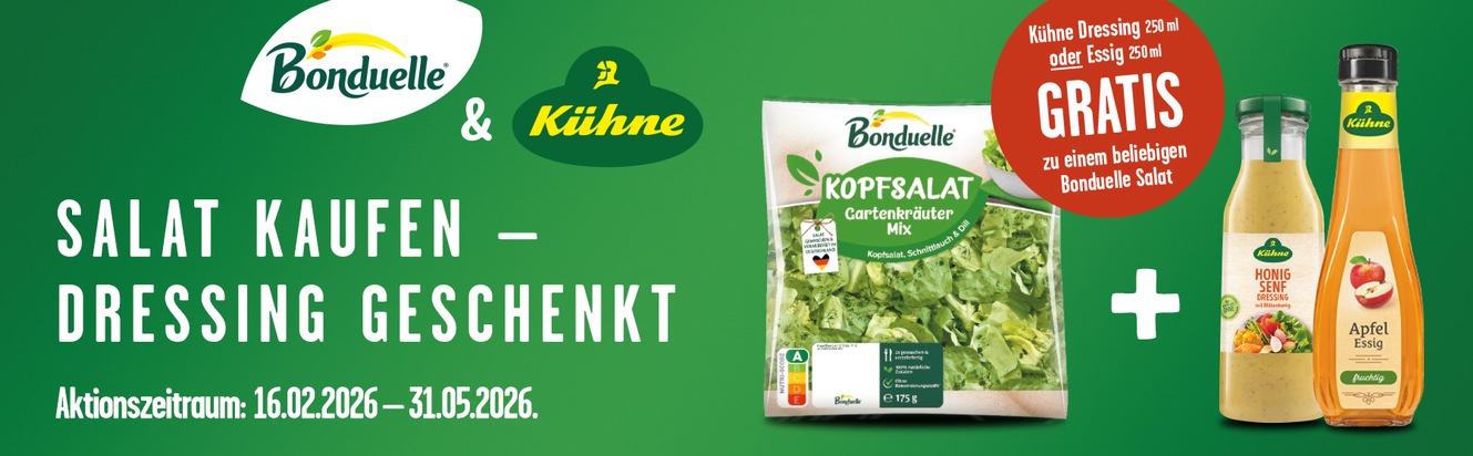 Perfect Match am POS: Bonduelle und K&uuml;hne starten kategorie&uuml;bergreifende Cashback-Aktion