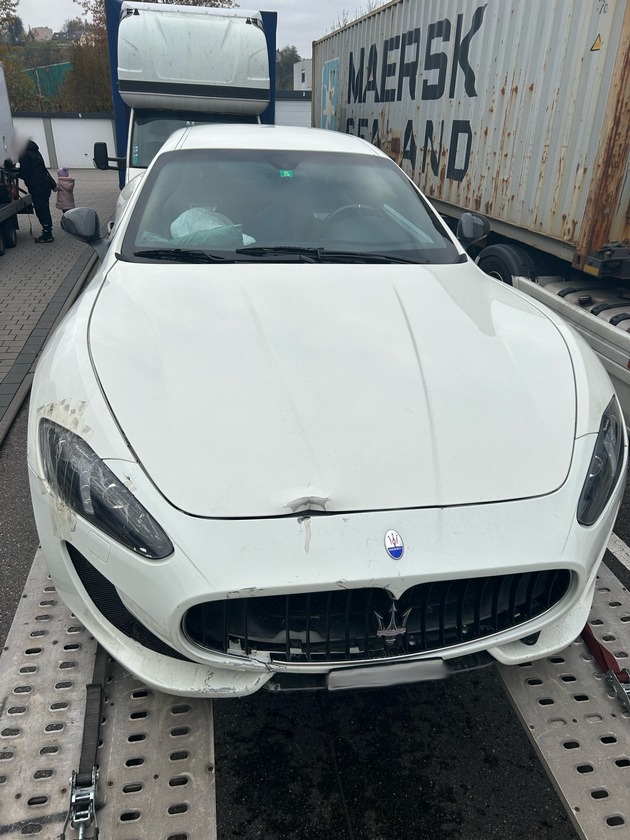 HZA-HN: Weißer Maserati vorschriftswidrig verbracht