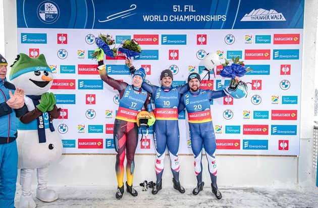 FIL - Internationaler Rodel Verband: Jonas Müller und Anna Berreiter gewinnen erste WM-Titel ihrer Karriere