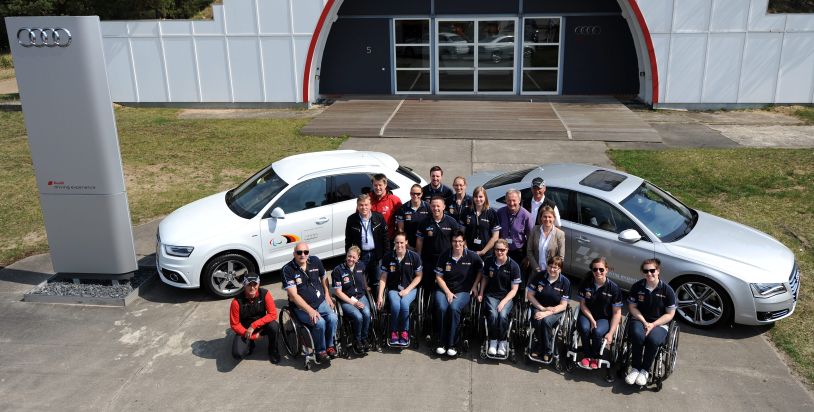 Paralympics-Goldgewinner im Grenzbereich / Rollstuhl-Basketballerinnen zu Gast bei Audi driving experience
