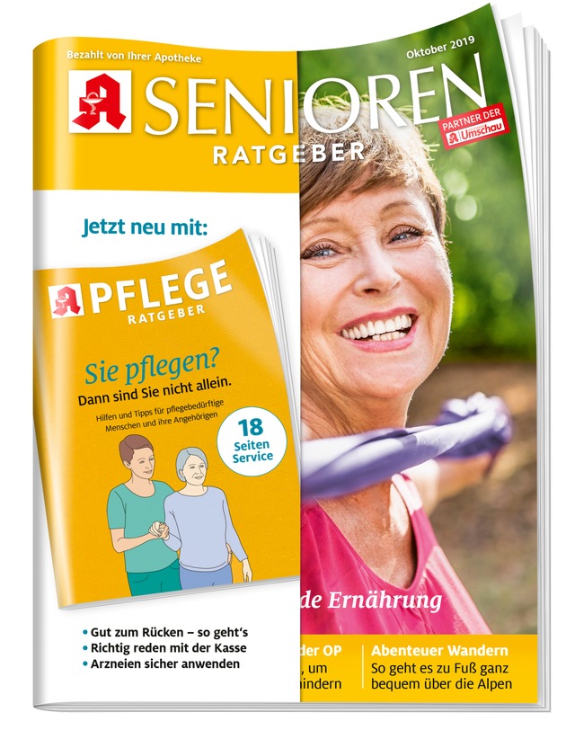 Neuer Pflegeratgeber aus dem Hause Wort &amp; Bild / Heft-in-Heft-Konzept: Senioren Ratgeber präsentiert 18 Seiten zum Thema Pflege (FOTO)