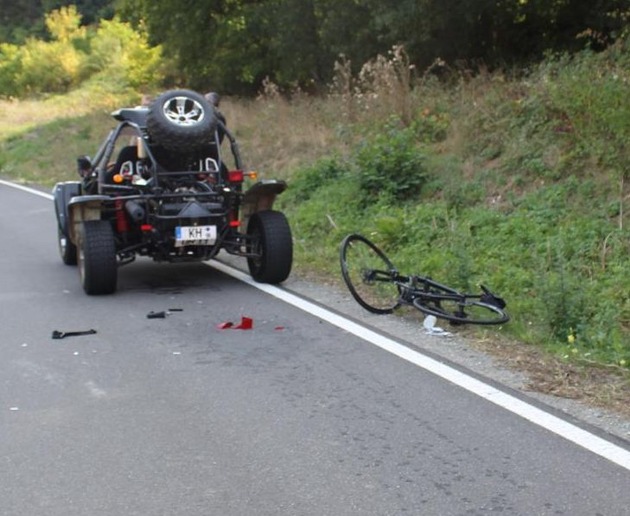 POL-PDKL: Fahrradfahrer bei Auffahrunfall schwer verletzt