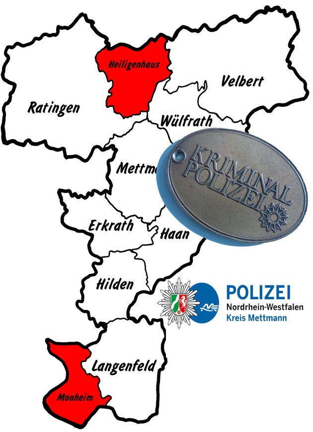 POL-ME: Einbrüche aus dem Kreisgebiet - Heiligenhaus / Monheim - 1807082