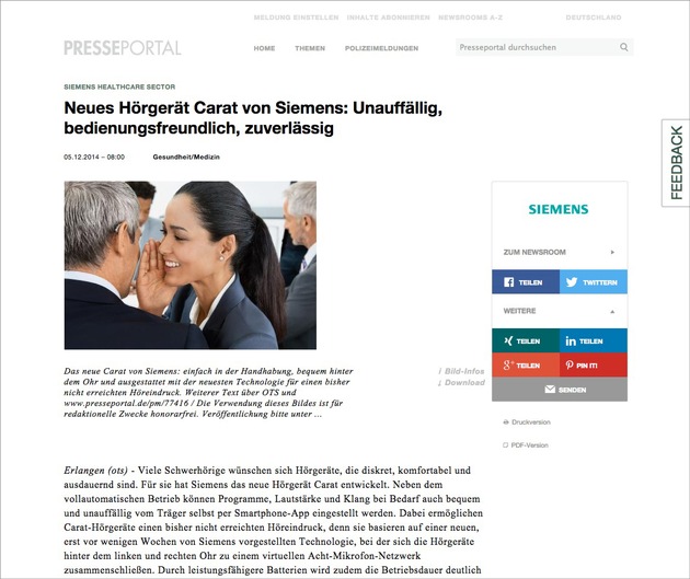 Das neue Presseportal ist online (FOTO)