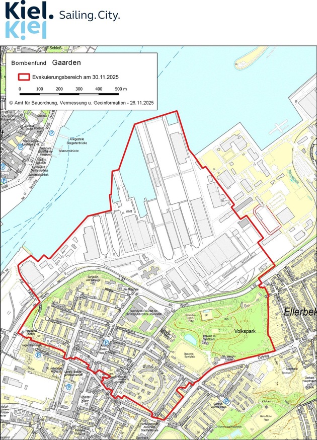 POL-KI: 251127.1 Kiel: Sonntag Bombenentschärfung in Gaarden