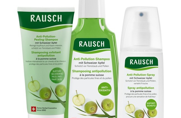 RAUSCH AG Kreuzlingen: Das neue RAUSCH Schutz-Ritual für umweltbelastetes Haar / Anti-Pollution-Linie mit Schweizer Apfel