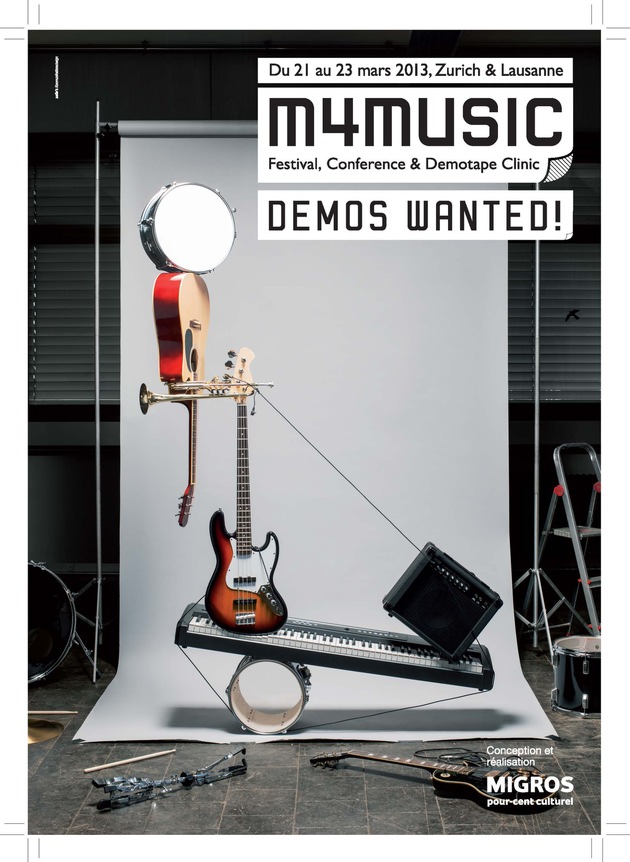 Pour-cent culturel Migros: mise au concours de la Demotape Clinic 2013 / m4music recherche les meilleures démos de Suisse