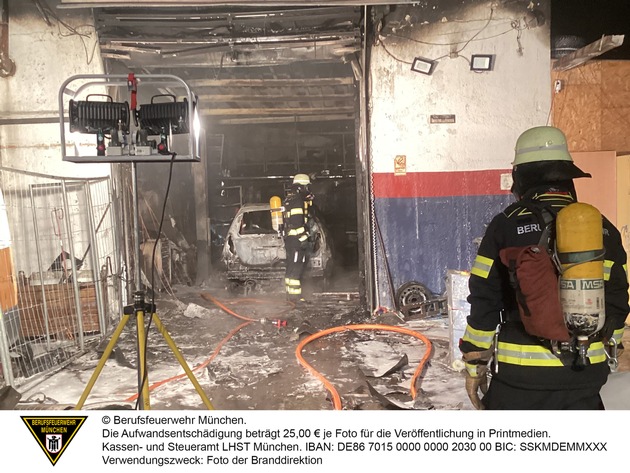 FW-M: Brand in Autowerkstatt (Trudering)