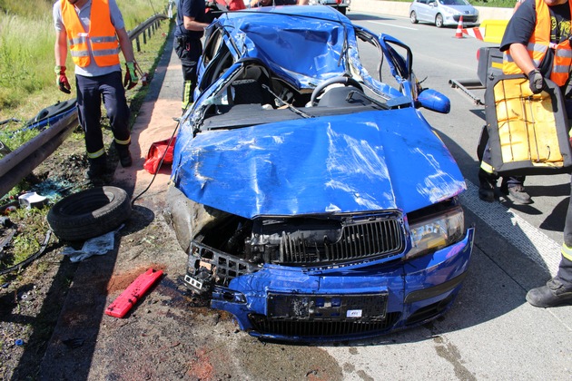 API-TH: Person bei Verkehrsunfall schwer verletzt